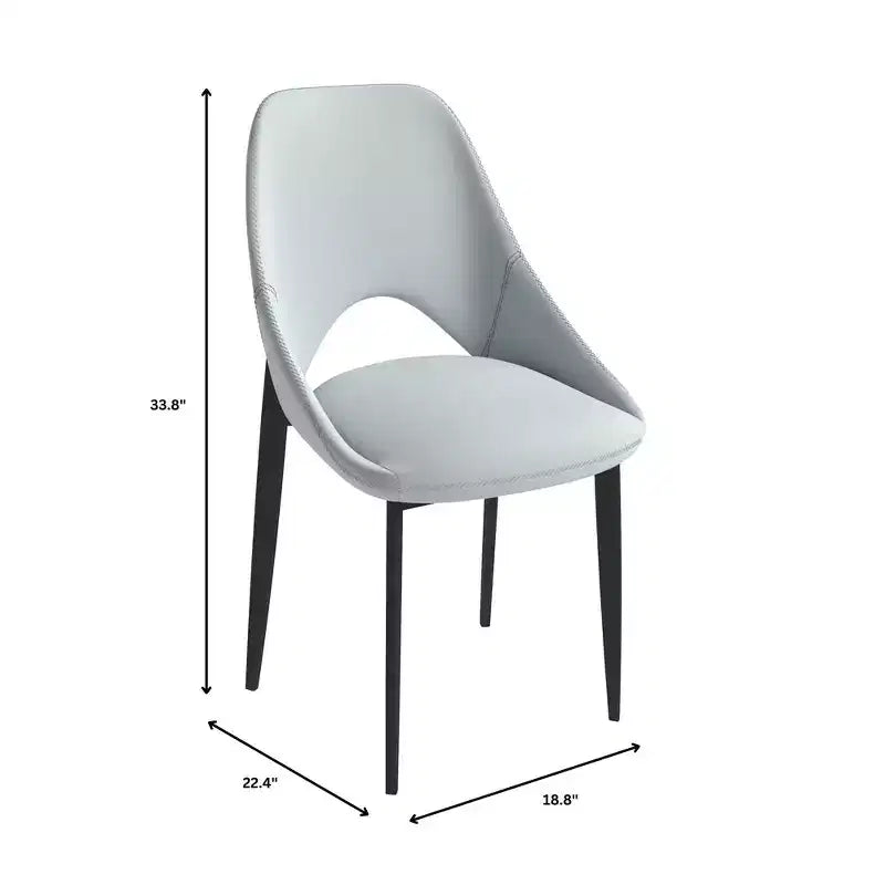 Chaise de salle à manger moderne, assise en tissu rembourré avec pieds en métal, assise d'appoint confortable pour la cuisine, la salle à manger ou le bureau
