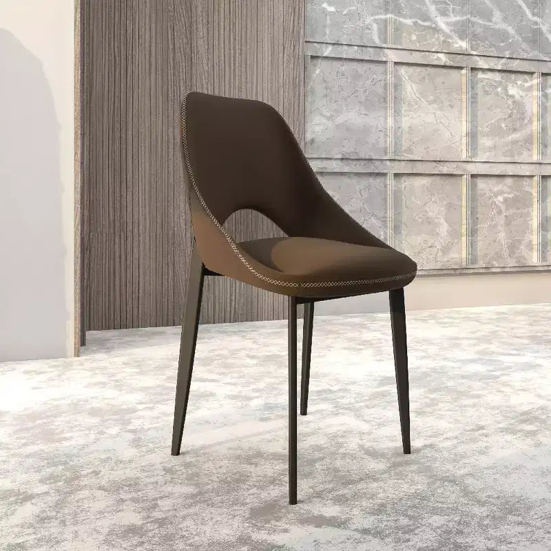 Chaise de salle à manger moderne, assise en tissu rembourré avec pieds en métal, assise d'appoint confortable pour la cuisine, la salle à manger ou le bureau
