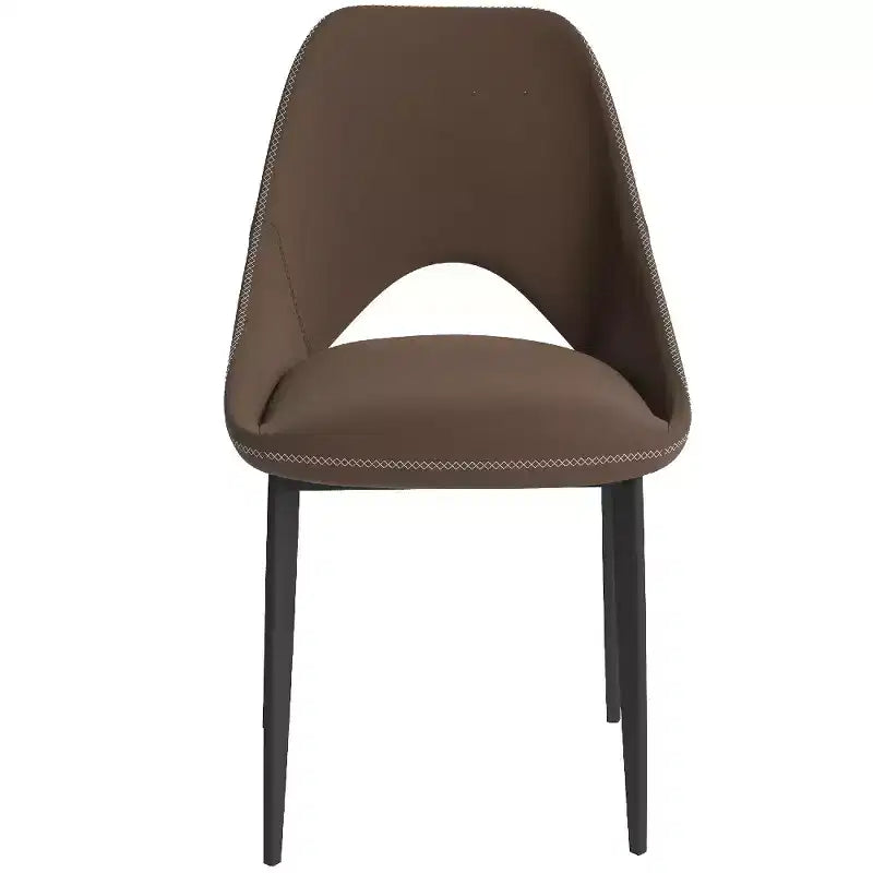 Chaise de salle à manger moderne, assise en tissu rembourré avec pieds en métal, assise d'appoint confortable pour la cuisine, la salle à manger ou le bureau