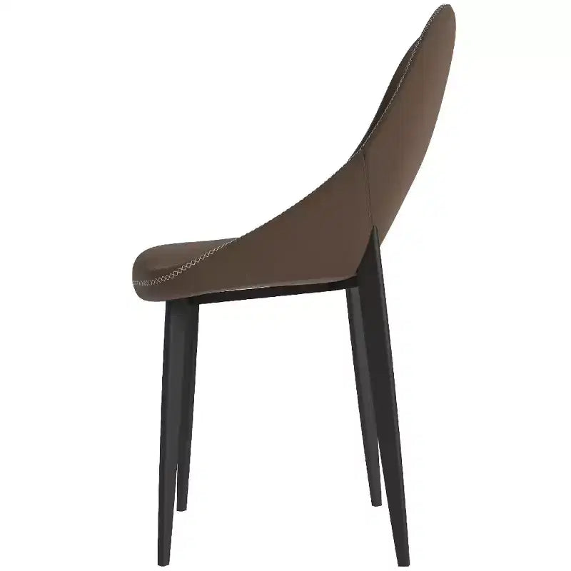 Chaise de salle à manger moderne, assise en tissu rembourré avec pieds en métal, assise d'appoint confortable pour la cuisine, la salle à manger ou le bureau