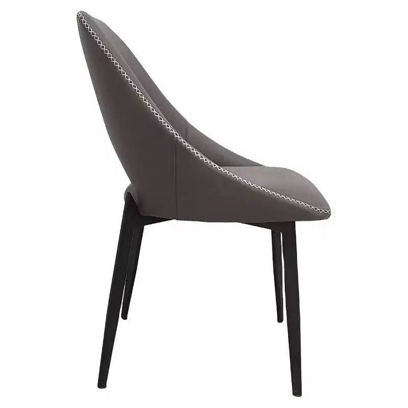 Chaise de salle à manger moderne, assise en tissu rembourré avec pieds en métal, assise d'appoint confortable pour la cuisine, la salle à manger ou le bureau