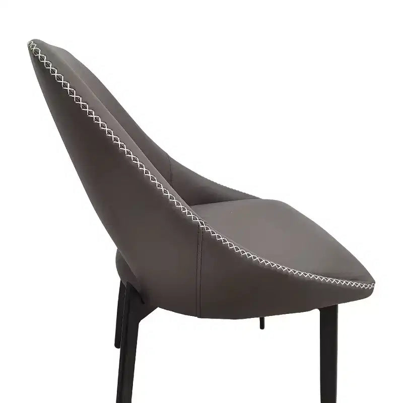 Chaise de salle à manger moderne, assise en tissu rembourré avec pieds en métal, assise d'appoint confortable pour la cuisine, la salle à manger ou le bureau
