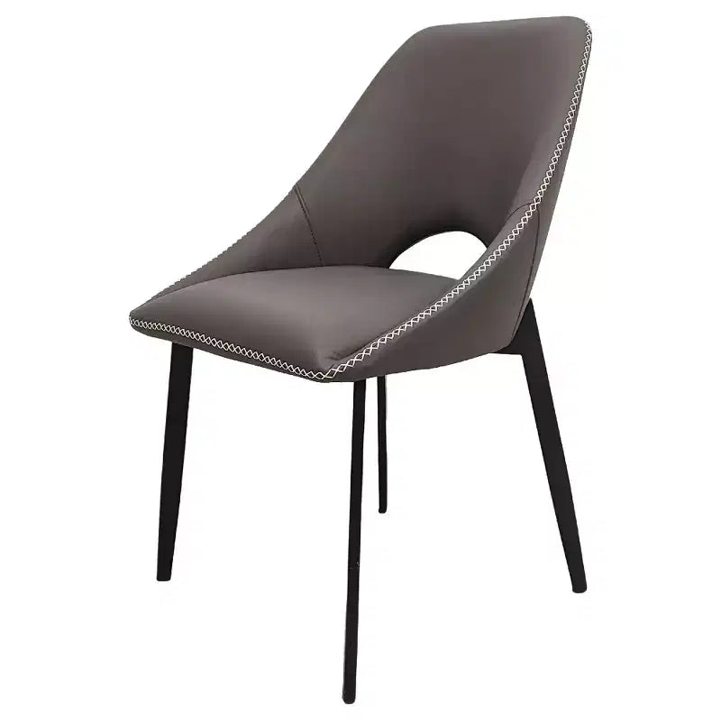 Chaise de salle à manger moderne, assise en tissu rembourré avec pieds en métal, assise d'appoint confortable pour la cuisine, la salle à manger ou le bureau