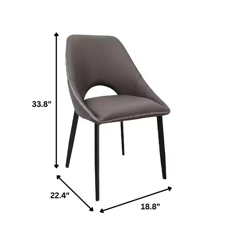 Chaise de salle à manger moderne, assise en tissu rembourré avec pieds en métal, assise d'appoint confortable pour la cuisine, la salle à manger ou le bureau