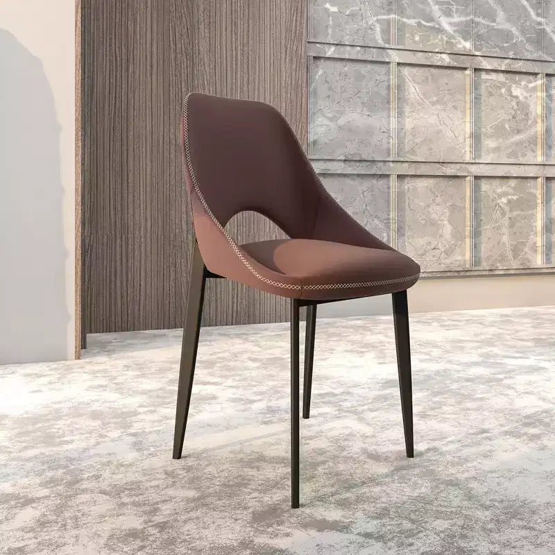 Chaise de salle à manger moderne, assise en tissu rembourré avec pieds en métal, assise d'appoint confortable pour la cuisine, la salle à manger ou le bureau
