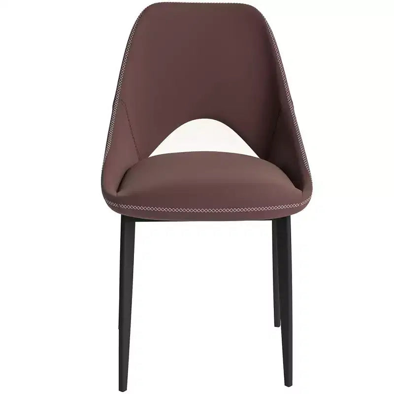 Chaise de salle à manger moderne, assise en tissu rembourré avec pieds en métal, assise d'appoint confortable pour la cuisine, la salle à manger ou le bureau