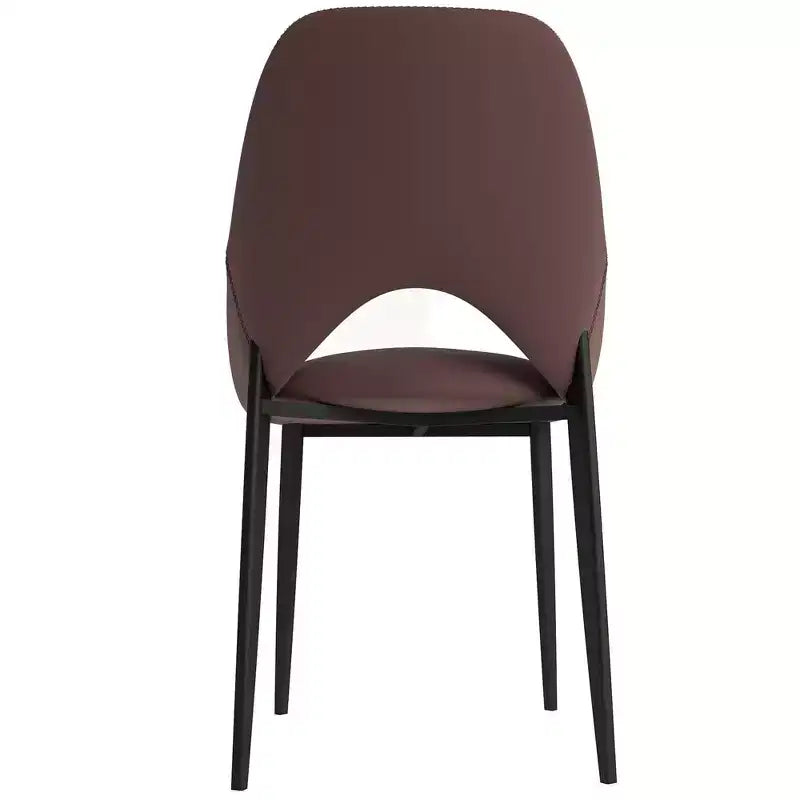 Chaise de salle à manger moderne, assise en tissu rembourré avec pieds en métal, assise d'appoint confortable pour la cuisine, la salle à manger ou le bureau