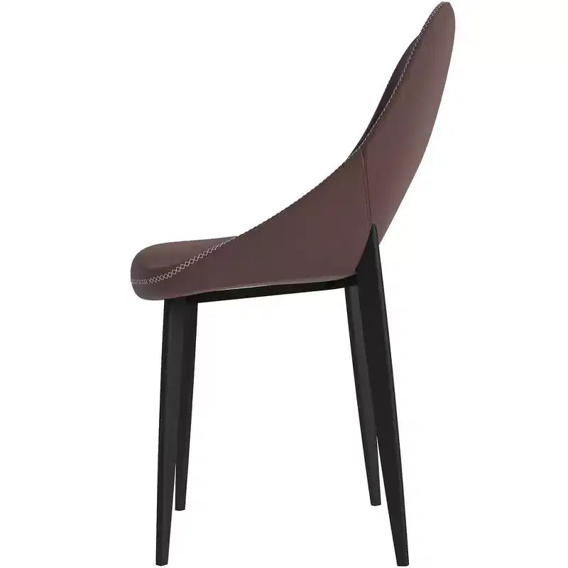Chaise de salle à manger moderne, assise en tissu rembourré avec pieds en métal, assise d'appoint confortable pour la cuisine, la salle à manger ou le bureau