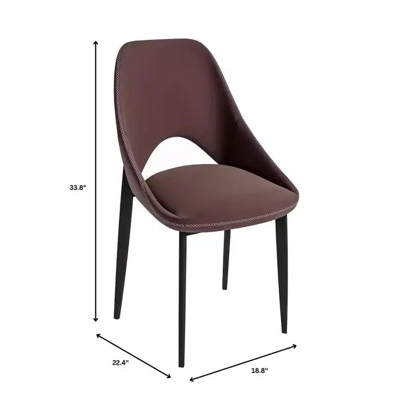 Chaise de salle à manger moderne, assise en tissu rembourré avec pieds en métal, assise d'appoint confortable pour la cuisine, la salle à manger ou le bureau