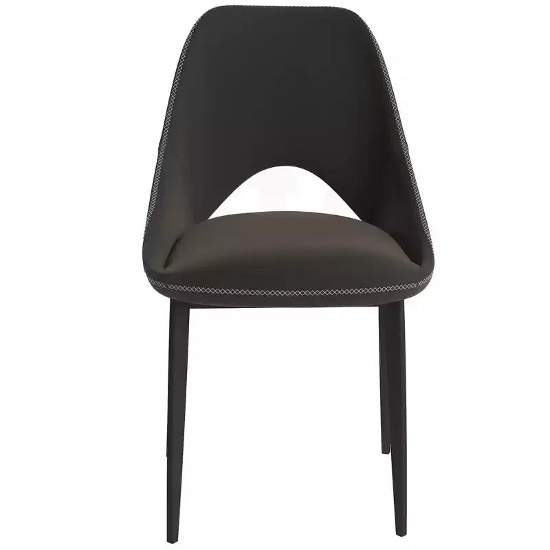 Chaise de salle à manger moderne, assise en tissu rembourré avec pieds en métal, assise d'appoint confortable pour la cuisine, la salle à manger ou le bureau