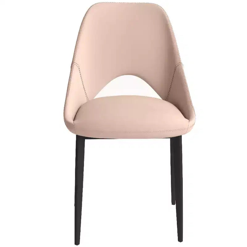 Chaise de salle à manger moderne, assise en tissu rembourré avec pieds en métal, assise d'appoint confortable pour la cuisine, la salle à manger ou le bureau