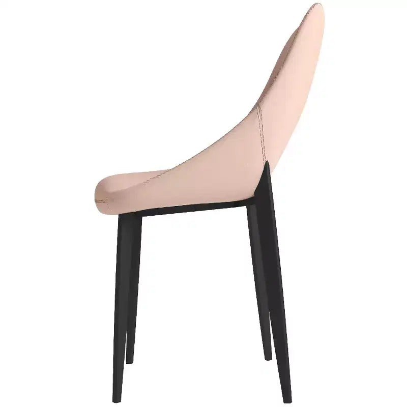 Chaise de salle à manger moderne, assise en tissu rembourré avec pieds en métal, assise d'appoint confortable pour la cuisine, la salle à manger ou le bureau
