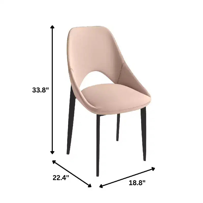 Chaise de salle à manger moderne, assise en tissu rembourré avec pieds en métal, assise d'appoint confortable pour la cuisine, la salle à manger ou le bureau