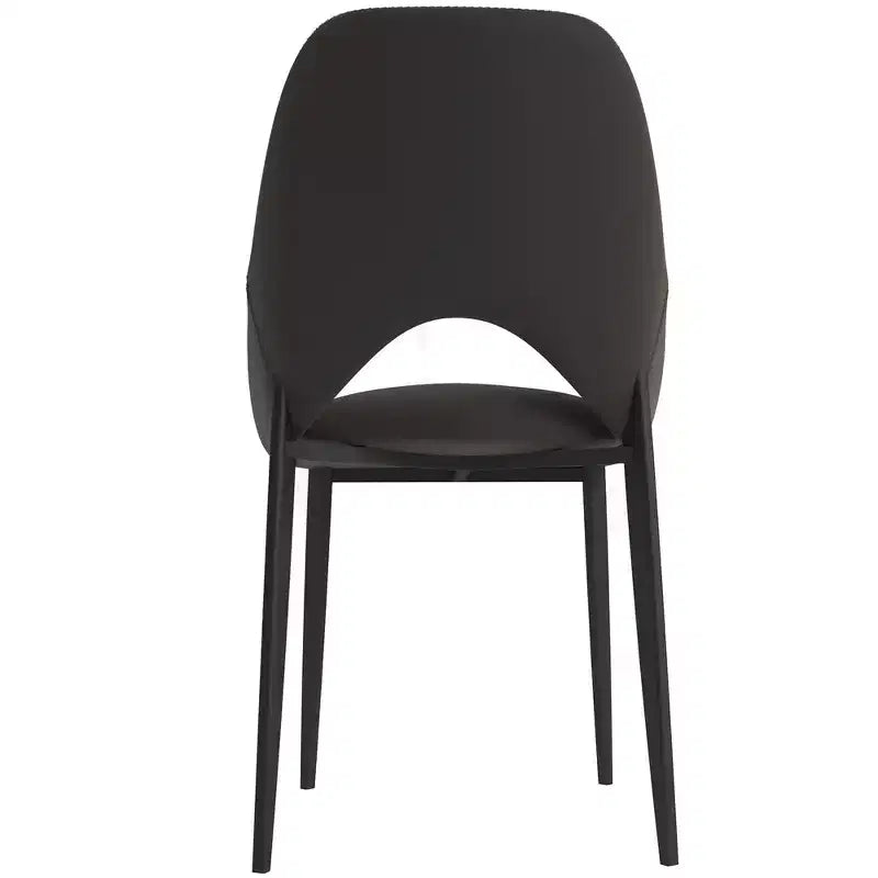 Chaise de salle à manger moderne, assise en tissu rembourré avec pieds en métal, assise d'appoint confortable pour la cuisine, la salle à manger ou le bureau