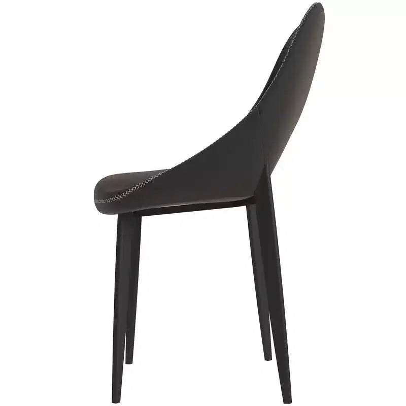 Chaise de salle à manger moderne, assise en tissu rembourré avec pieds en métal, assise d'appoint confortable pour la cuisine, la salle à manger ou le bureau