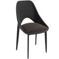 LeisureMod Amalfi Modern Dining Chair, Upholstered Fabric Seat with Metal Legs, Comfortable Accent Seating for Kitchen, Dining Room, or Office