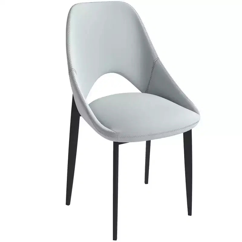 Chaise de salle à manger moderne, assise en tissu rembourré avec pieds en métal, assise d'appoint confortable pour la cuisine, la salle à manger ou le bureau