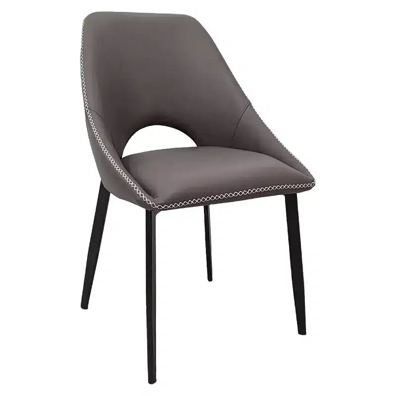 Chaise de salle à manger moderne, assise en tissu rembourré avec pieds en métal, assise d'appoint confortable pour la cuisine, la salle à manger ou le bureau