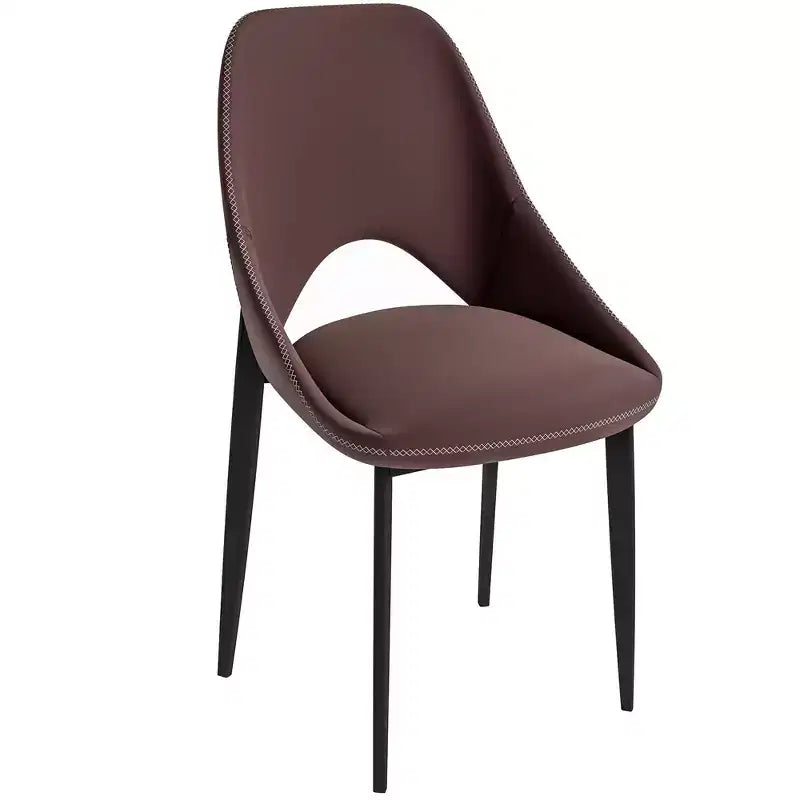 Chaise de salle à manger moderne, assise en tissu rembourré avec pieds en métal, assise d'appoint confortable pour la cuisine, la salle à manger ou le bureau