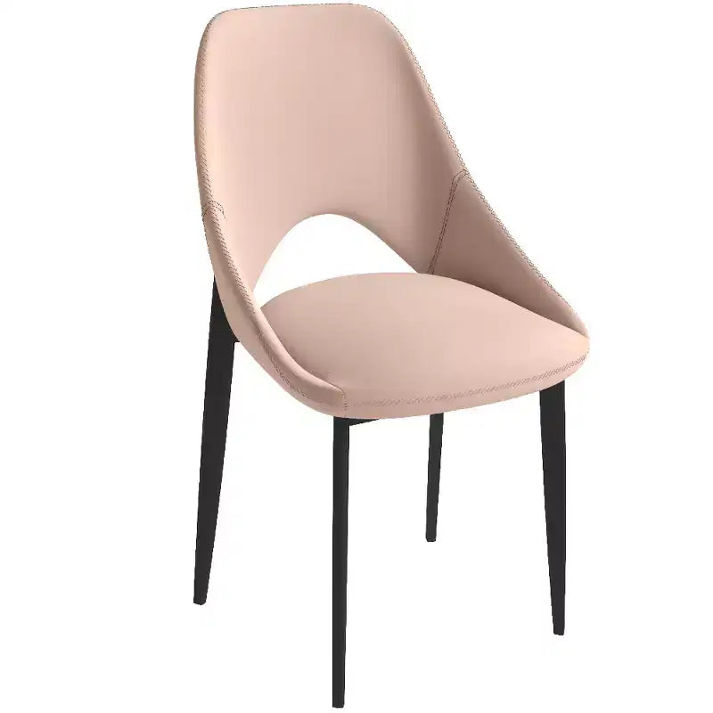 Chaise de salle à manger moderne, assise en tissu rembourré avec pieds en métal, assise d'appoint confortable pour la cuisine, la salle à manger ou le bureau