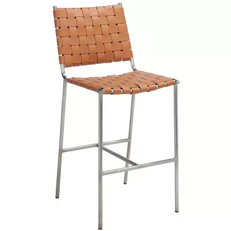 Tabouret de comptoir en tissu tressé
