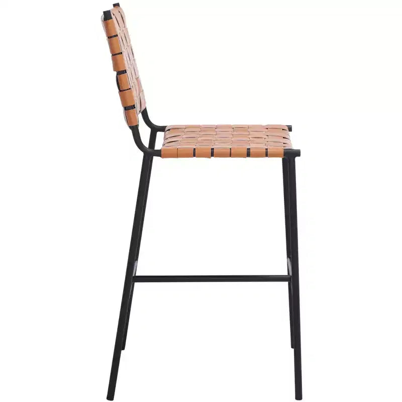 Tabouret de comptoir en tissu tressé
