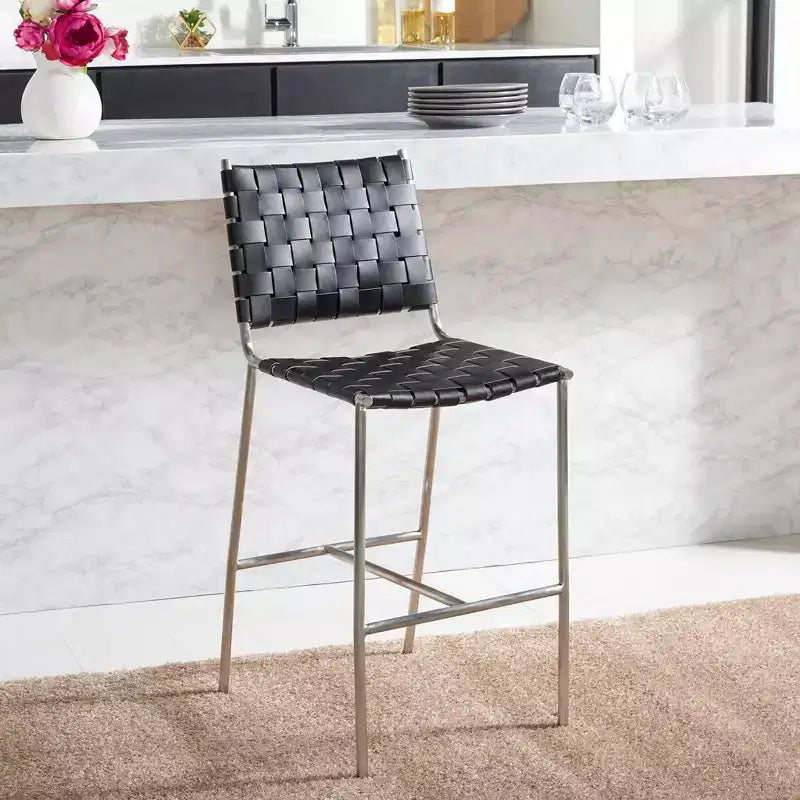 Tabouret de comptoir en tissu tressé