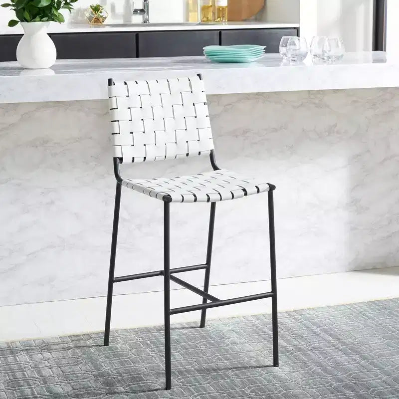 Tabouret de comptoir en tissu tressé