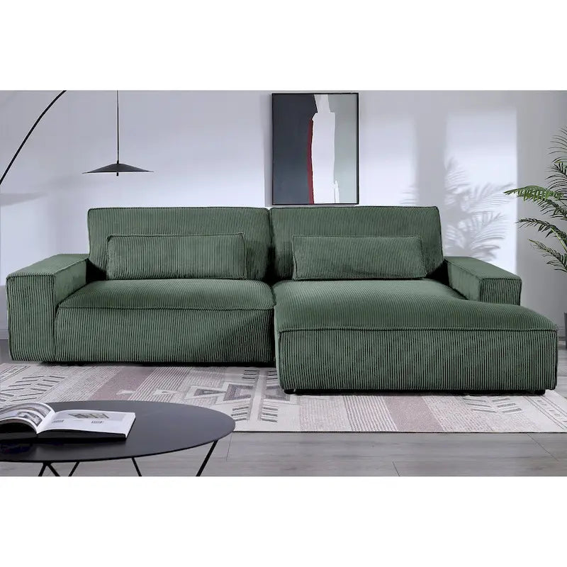 US Pride Furniture 105.52W Oversized Wood Frame Luxe Sectional Sofa