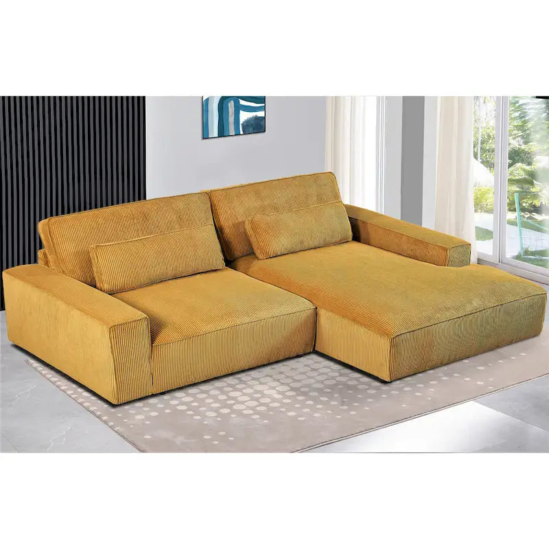 US Pride Furniture 105.52W Oversized Wood Frame Luxe Sectional Sofa