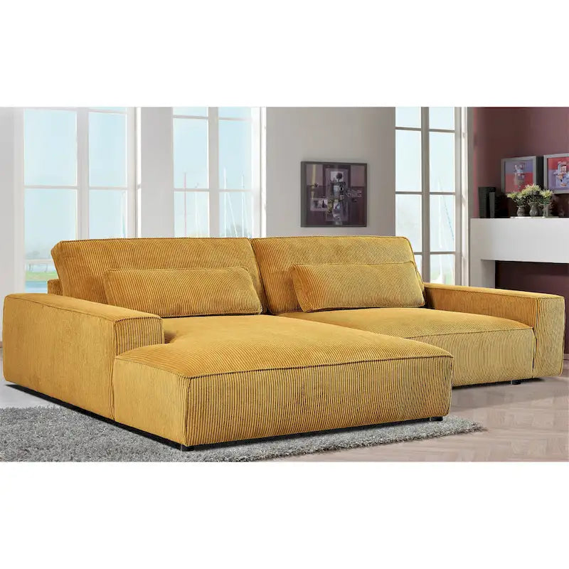 US Pride Furniture 105.52W Oversized Wood Frame Luxe Sectional Sofa