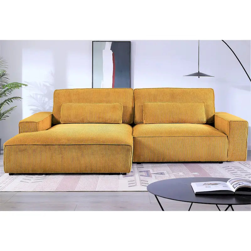 US Pride Furniture 105.52W Oversized Wood Frame Luxe Sectional Sofa
