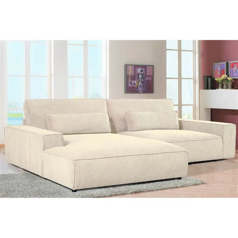 US Pride Furniture 105.52W Oversized Wood Frame Luxe Sectional Sofa
