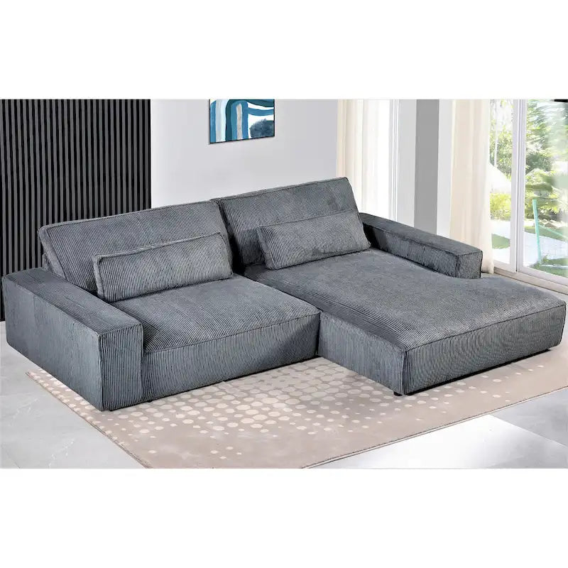 US Pride Furniture 105.52W Oversized Wood Frame Luxe Sectional Sofa