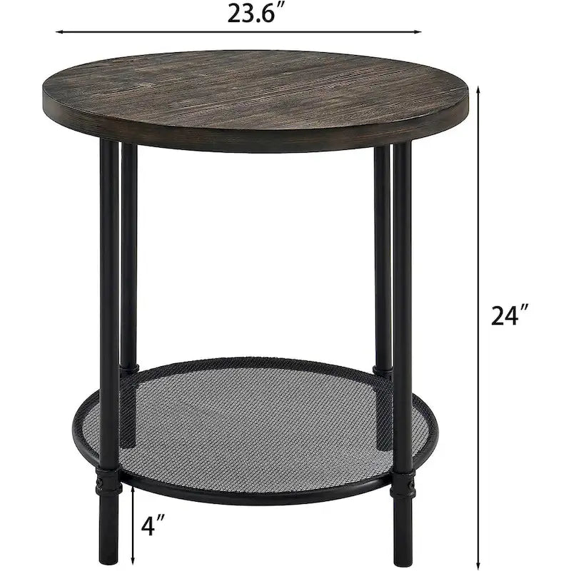 Industrial Console Table, 2-Tier Accent Table Coffe Table