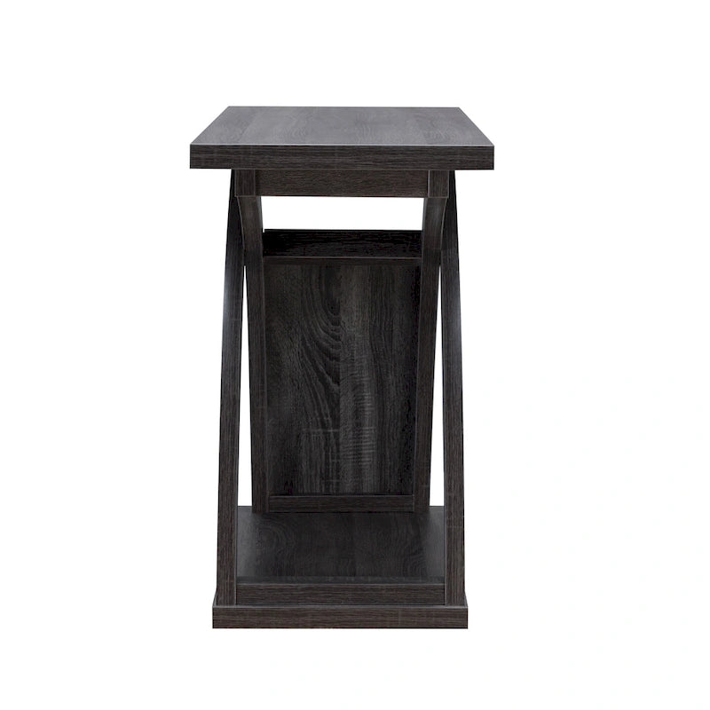 DH BASIC Transitional Distressed Grey 47-inch 1-Shelf Sofa Table by Denhour