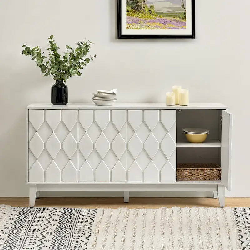 Olympia 60Modern Storage Sideboard Storage with Adjustable Shelves By HULALA HOME