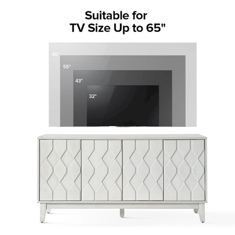 Olympia 60Modern Storage Sideboard Storage with Adjustable Shelves By HULALA HOME