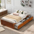 3-Drawers Twin Size Solid Wood Platform Storage Bed Frame