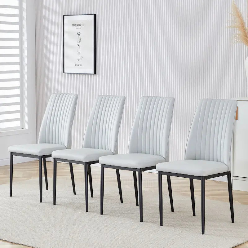 5-piece Dining Table Chairs Set, Rectangular Dining Room Table Set