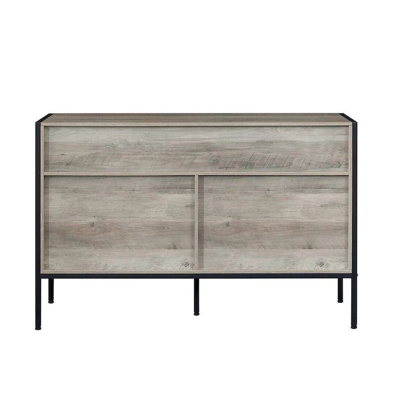 48.58 Modern Rustic Grey Wood Dresser Chest With Drawers