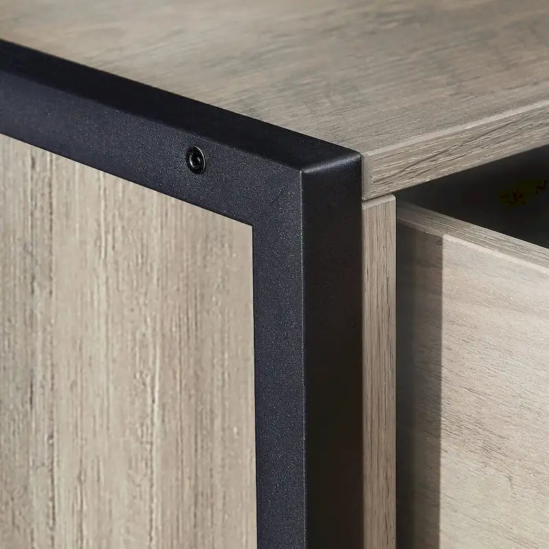 48.58 Modern Rustic Grey Wood Dresser Chest With Drawers