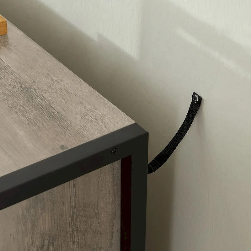 48.58 Modern Rustic Grey Wood Dresser Chest With Drawers