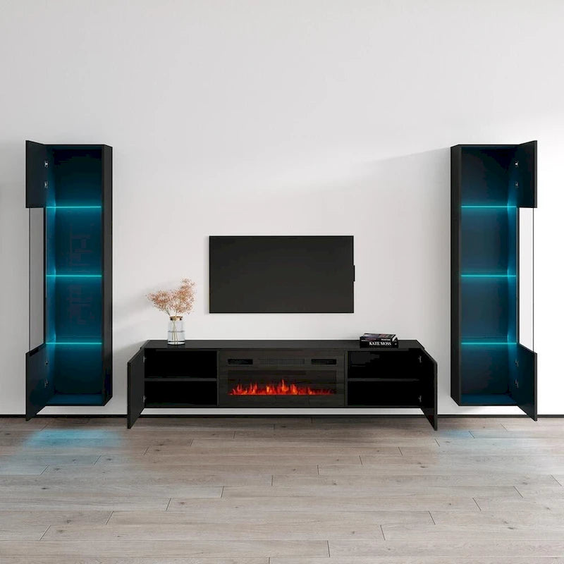 Luxe BL-EF Floating Fireplace Entertainment Center
