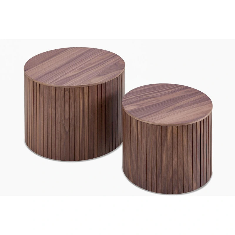 Nested Table Set 2 Pieces, Mdf Coffee Table Set Living Room
