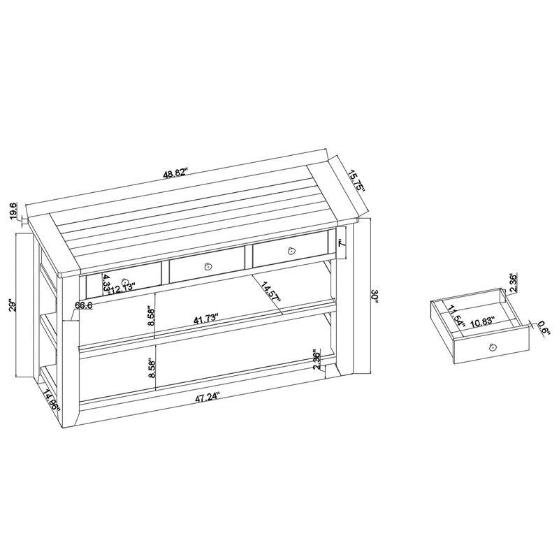 Modern Solid Wood Sofa Table