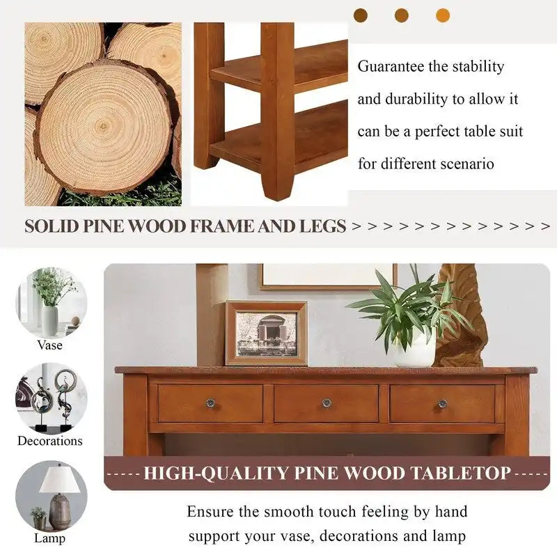 Modern Solid Wood Sofa Table