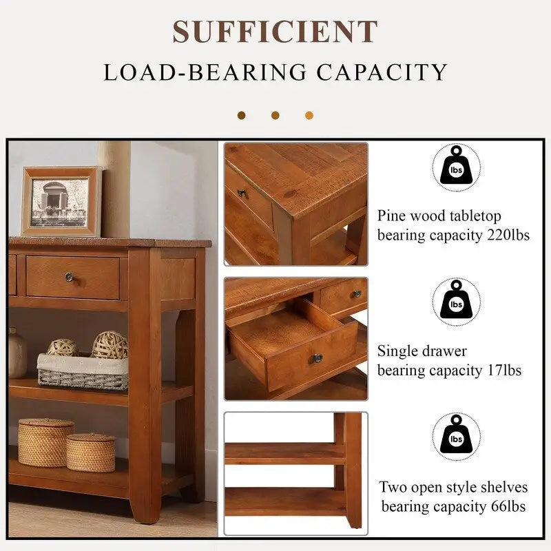 Modern Solid Wood Sofa Table