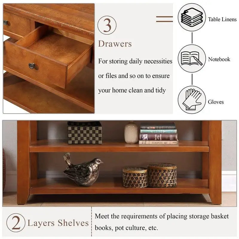 Modern Solid Wood Sofa Table