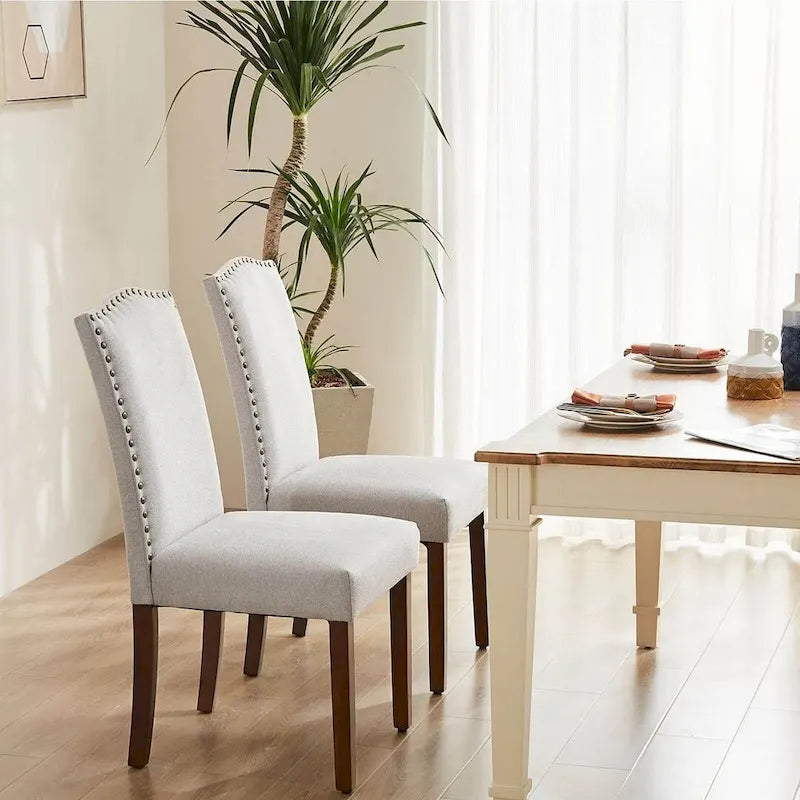 Modern Upholstered Dining Chairs, Set of 2